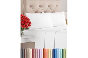 Queen Size Cooling Bed Sheets – Soft, Wrinkle Free 4 Piece Set