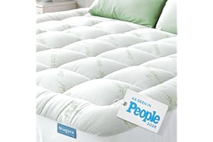 Bamboo Mattress Topper for Back Pain Relief & Cool Sleep