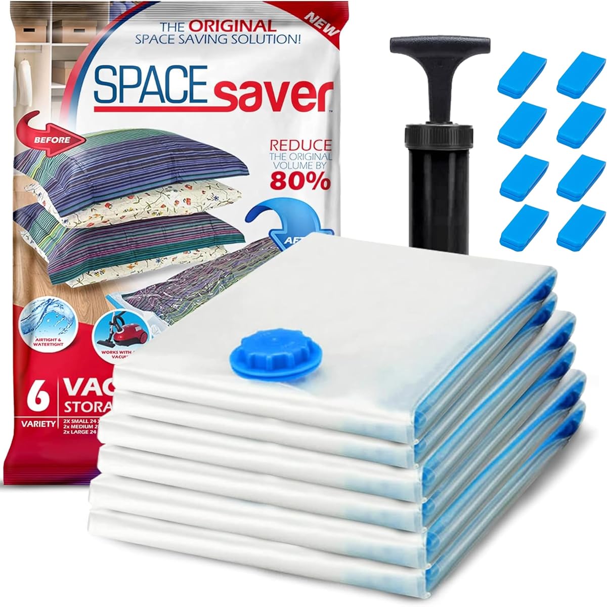 Vacuum Storage Bags Space Saver Set – Declutter Closets Fast