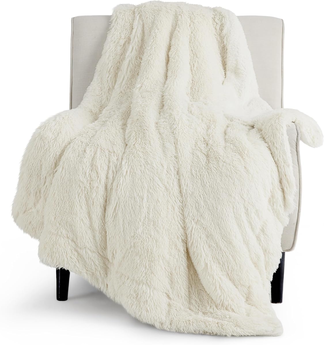 Faux Fur Sherpa Throw Blanket for Couch — Cozy Living Room Essential