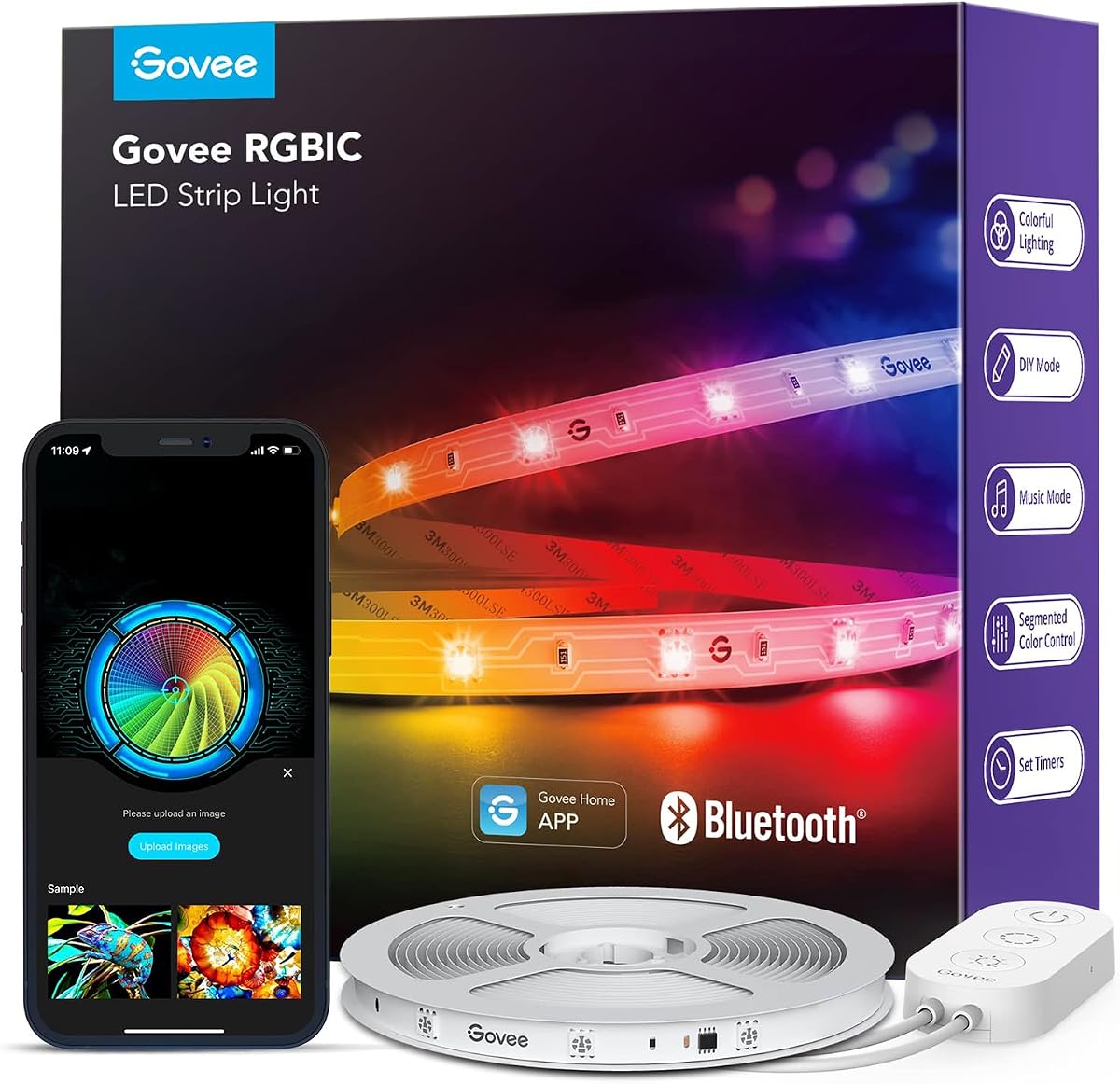 LED Strip Lights with App Control – Govee RGBIC 16.4ft Room Lighting