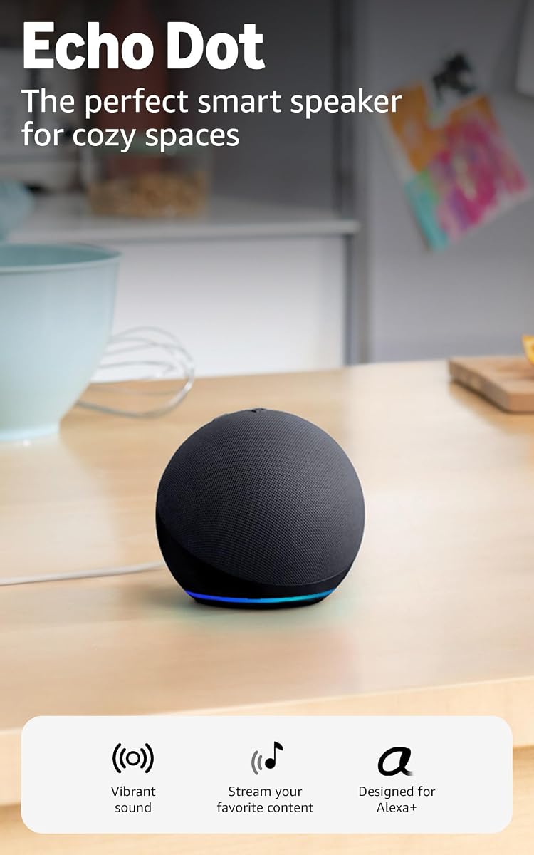 Amazon Echo Dot 5th Gen – Tiny Smart Speaker, Huge Upgrade